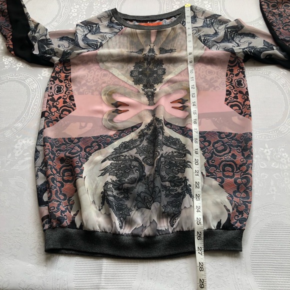 Clover Canyon Printed Long Sleeves Blouse Women’s Size XS Multicolored Floral - Picture 10 of 16